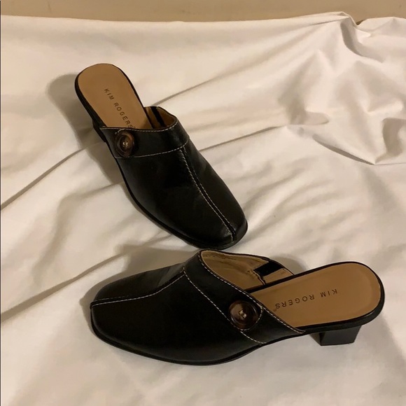 Kim Rogers Shoes - Kim Rogers Marcy Black Mules Size 8 Medium EUC